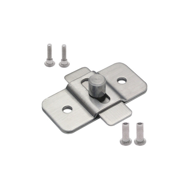 Restroom partition latch hardware